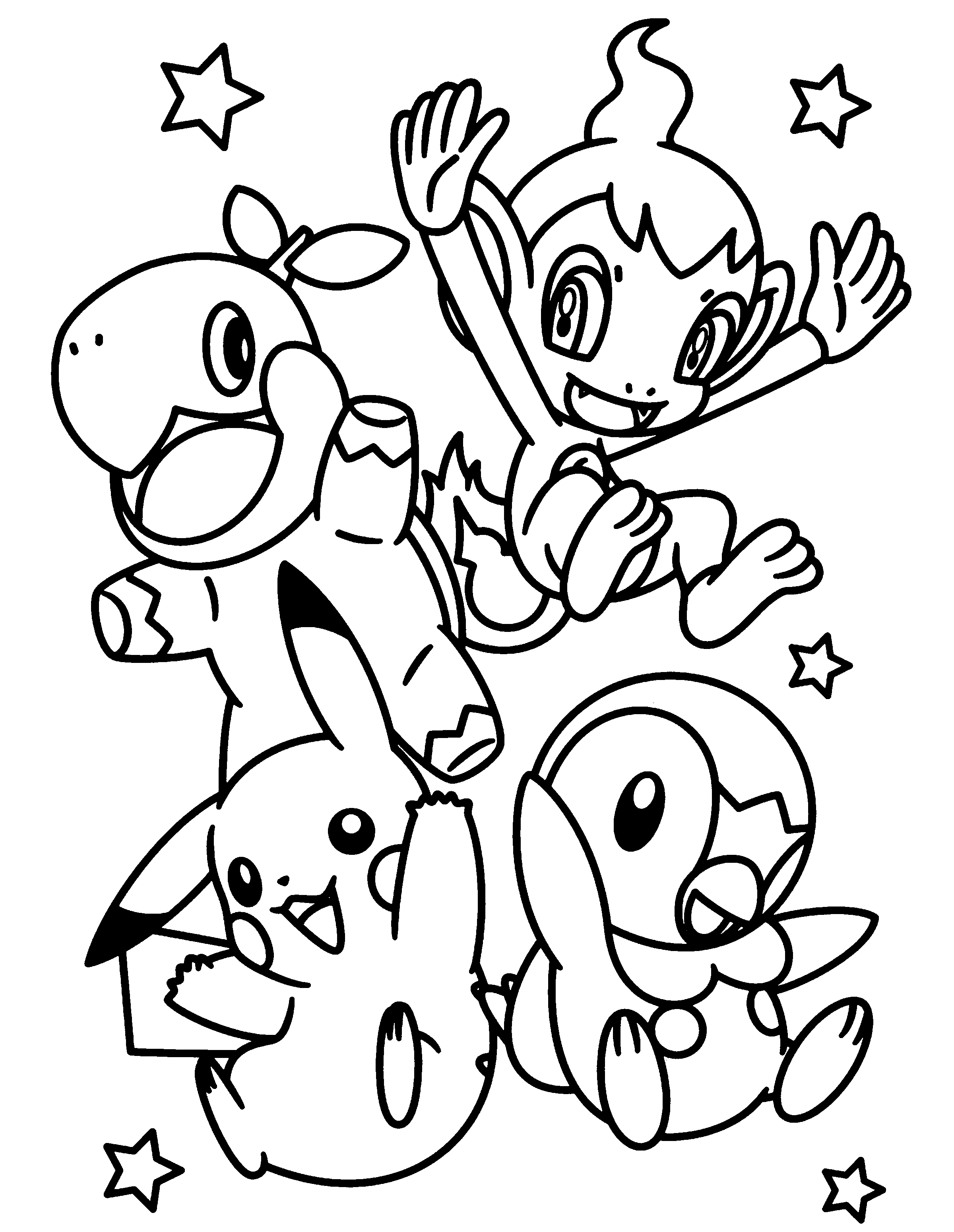 Pokemon Chimchar 9 Coloring Page Anime Coloring Pages