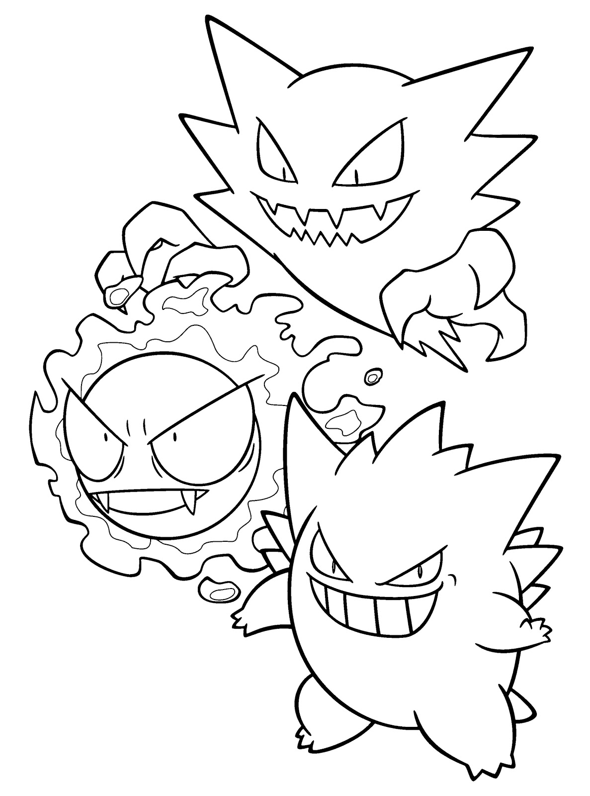 Pokemon Gengar Printable Coloring Pages Gengar Coloring Pages Porn