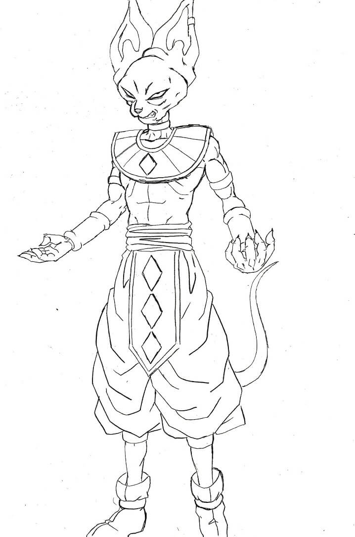 Unhappy Beerus Coloring Page Anime Coloring Pages Sexiz Pix