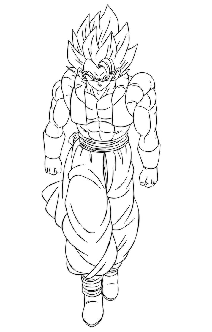 Powerful Gogeta Coloring Page Anime Coloring Pages