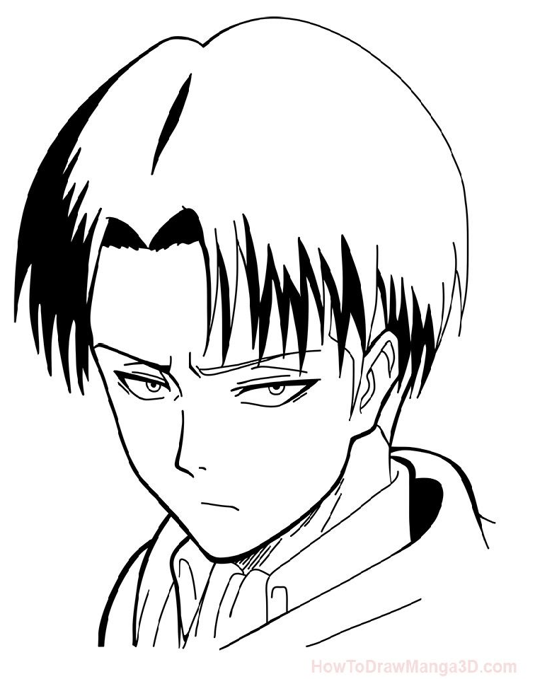 Printable Levi Ackerman  Coloring Pages