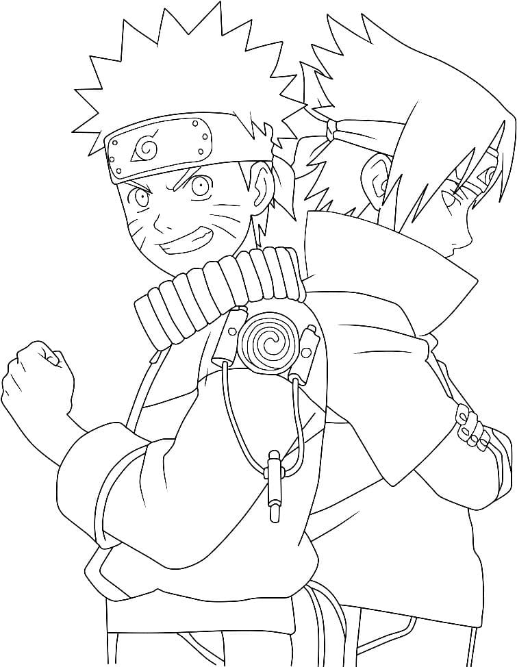 Sasuke, Naruto, Sakura Coloring Page - Free Printable Coloring Pages