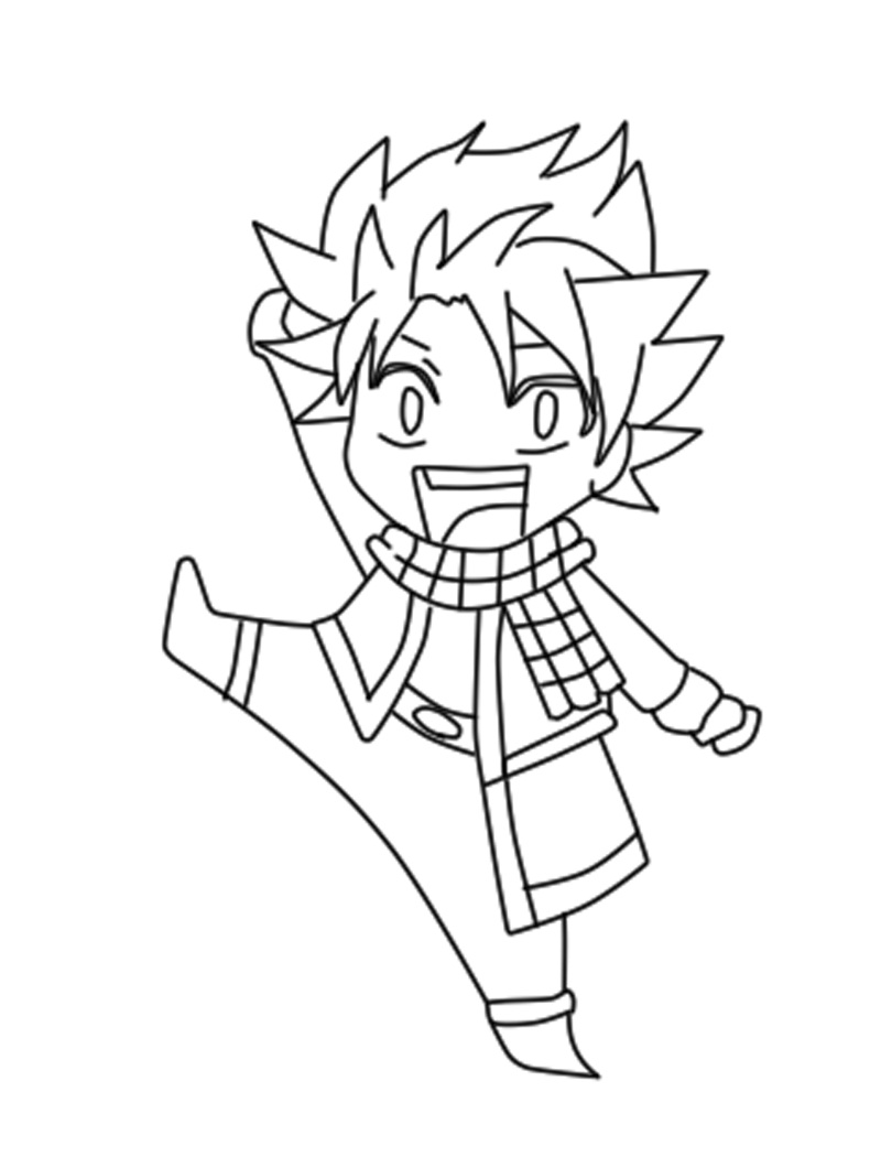 Printable Natsu Coloring Pages   Anime Coloring Pages