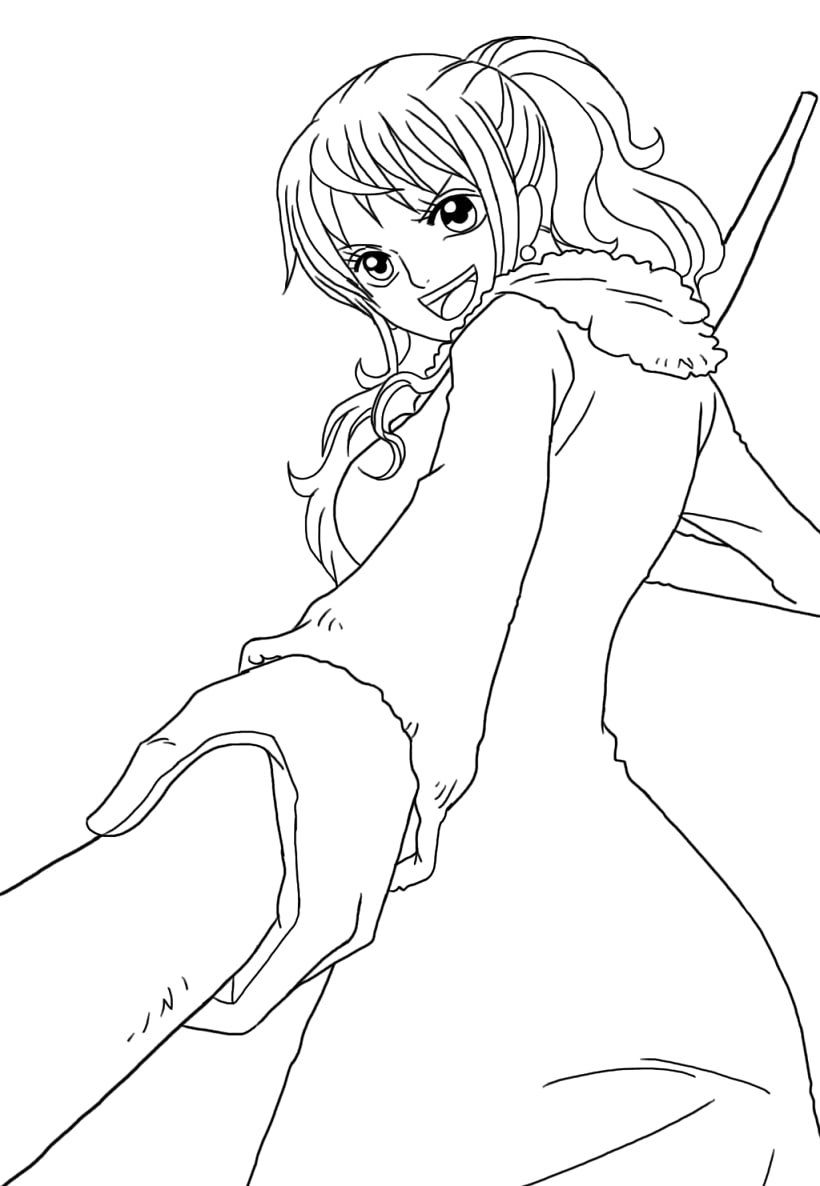 Printable Nami Coloring Pages Anime Coloring Pages
