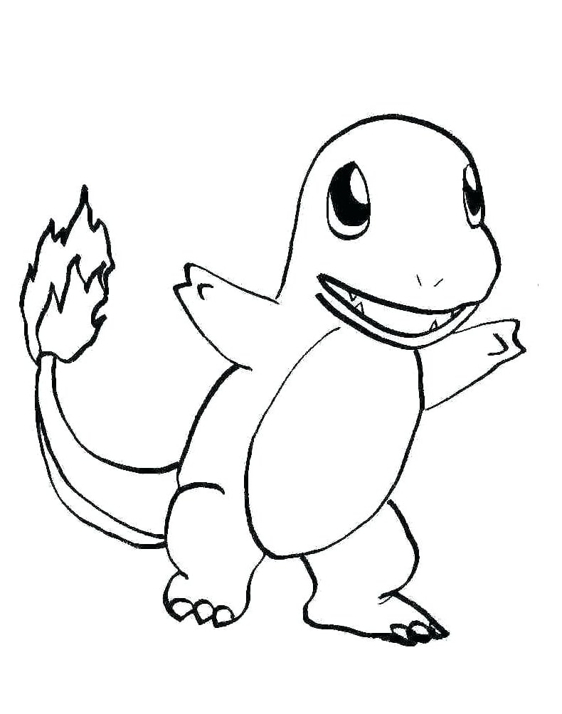 Charmander Evolution Coloring Page
