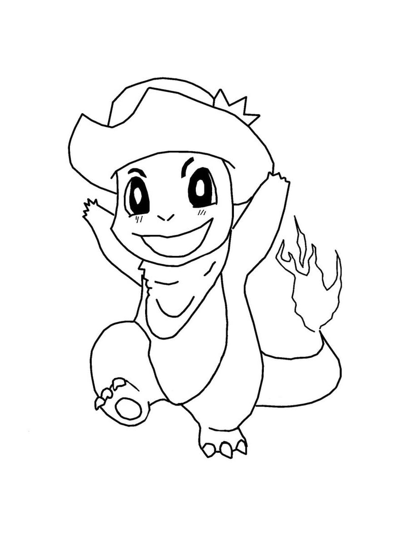 Charmander Pokemon with Hat
