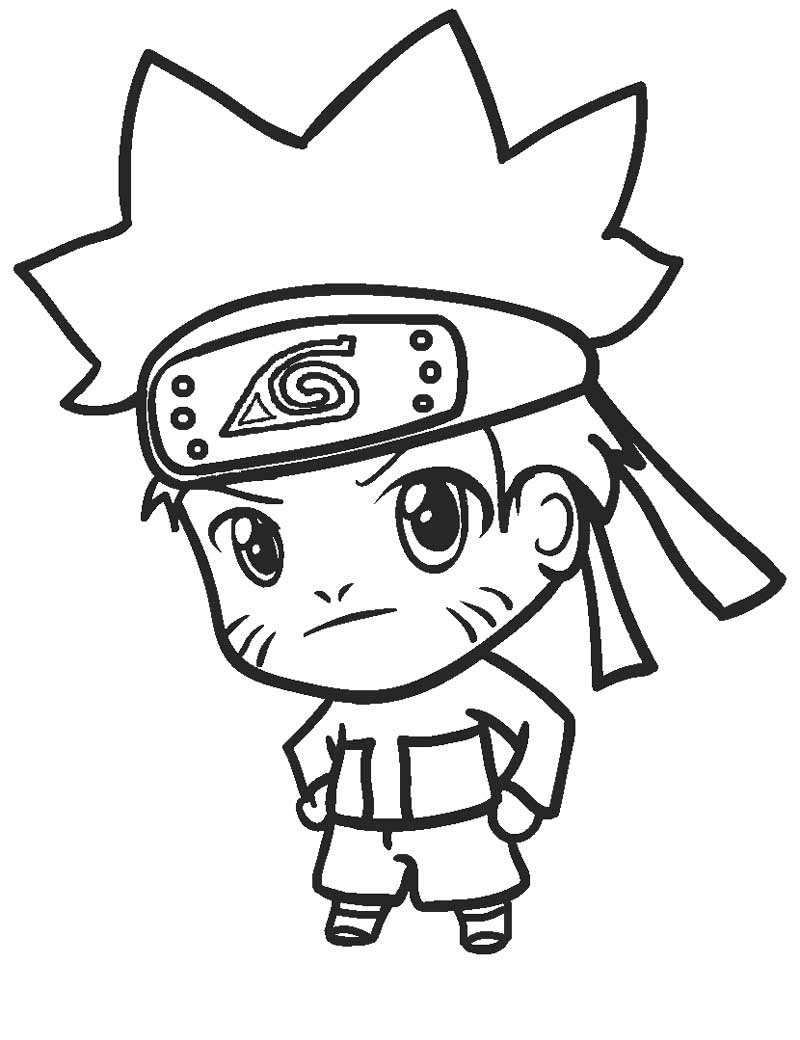 Chibi Naruto Coloring Page   Anime Coloring Pages
