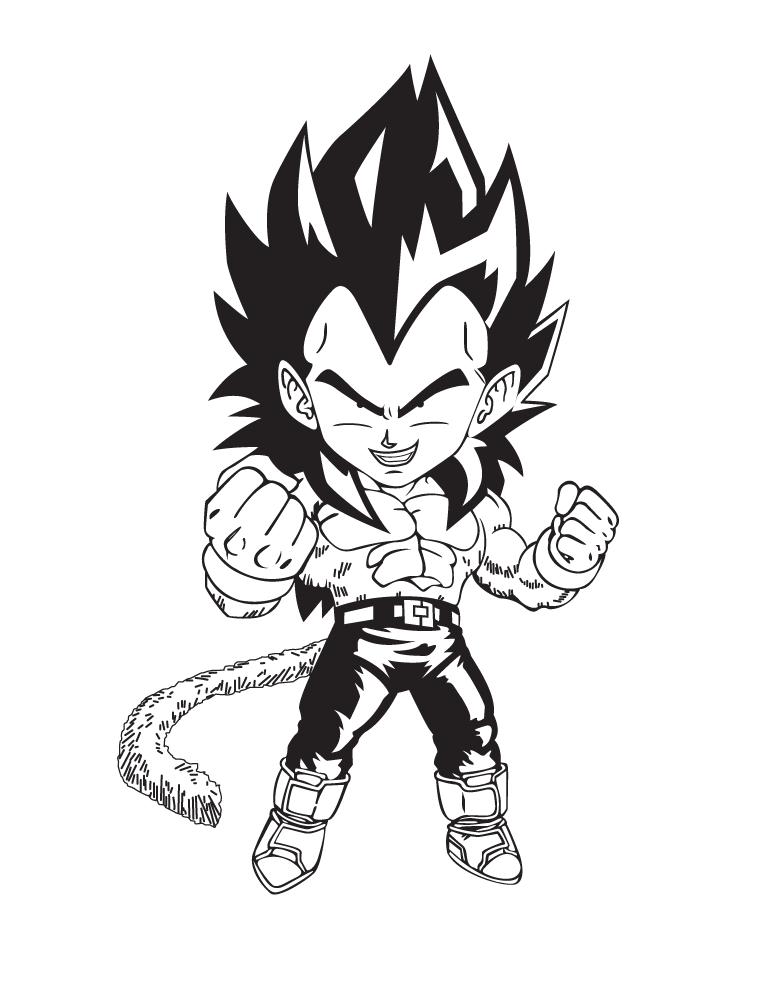 Printable Vegeta Coloring Pages