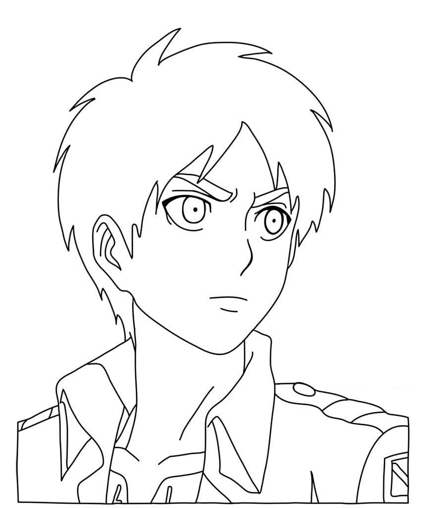 Printable Eren Yeager Coloring Page