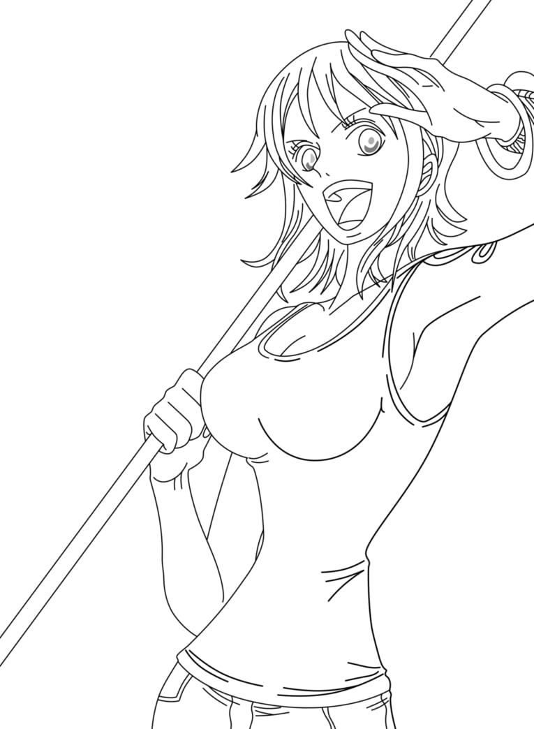 Printable Nami Coloring Pages - Anime Coloring Pages