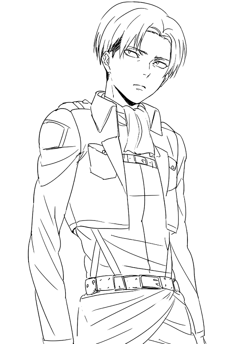 Levi from Levi Ackerman Coloring Page Anime Coloring Pages