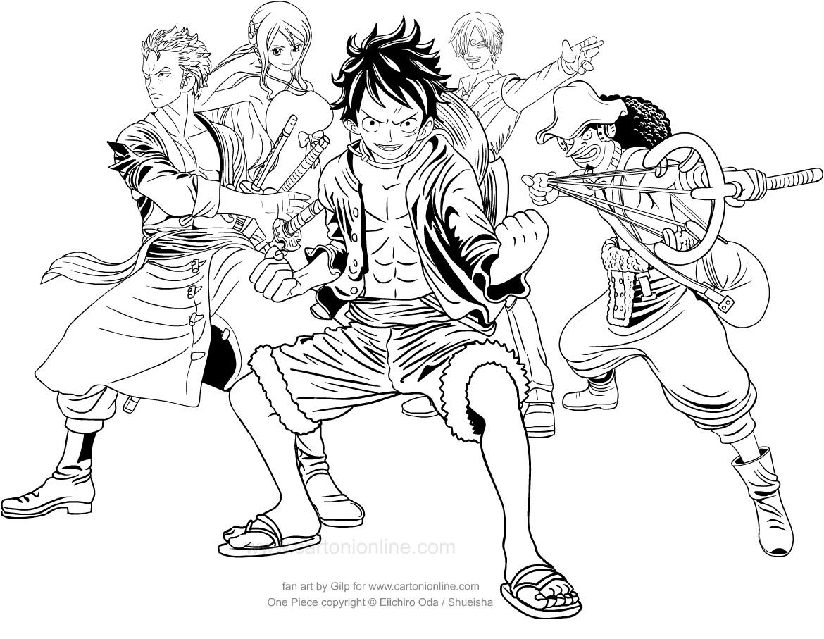 Luffy In One Piece 4 Coloring Page Anime Coloring Pages
