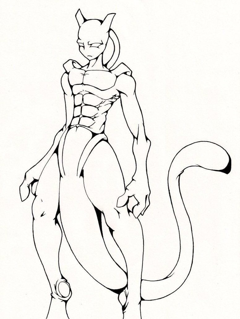 Mewtwo 20 Coloring Page Anime Coloring Pages