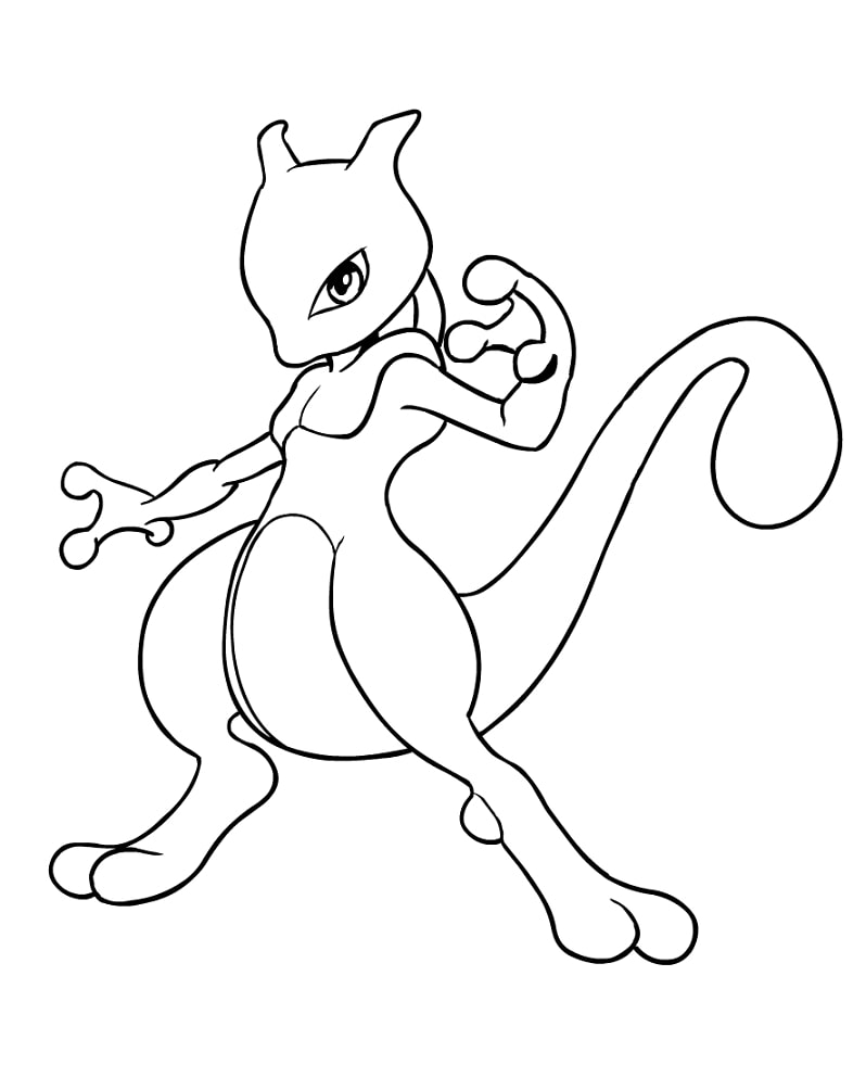 Mewtwo 20 Coloring Page   Anime Coloring Pages