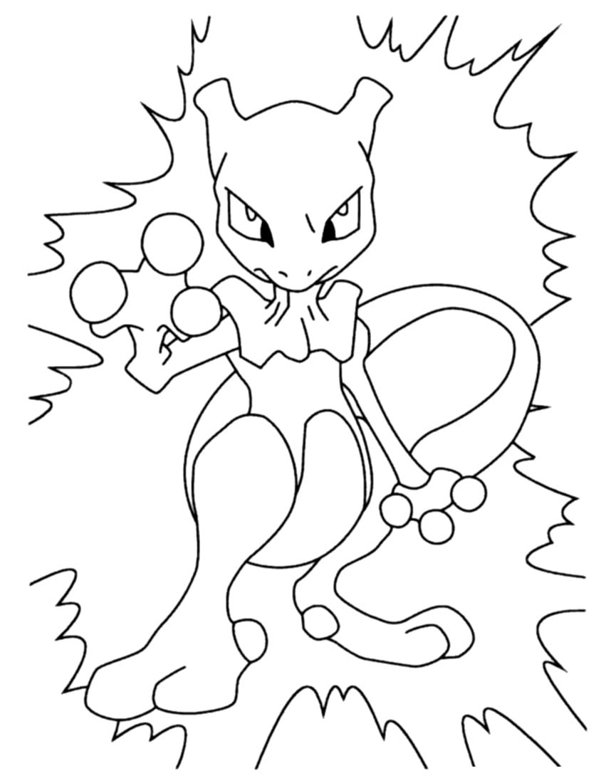 Mega Mewtwo Y coloring page 