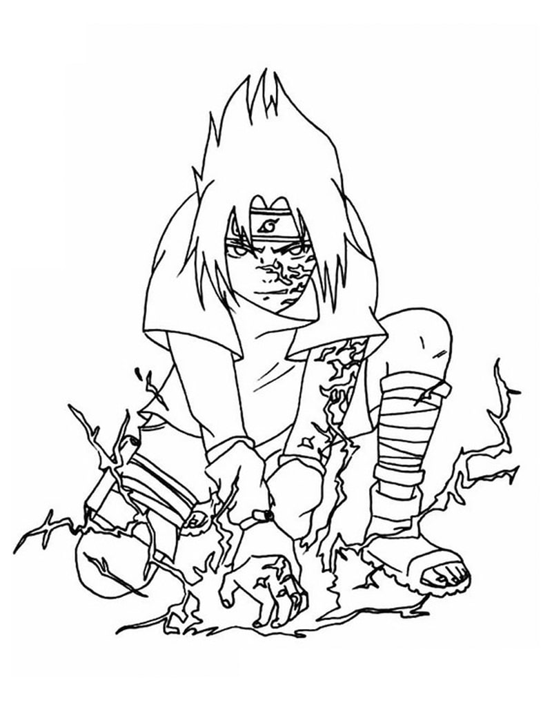 Sasuke Uchiha Coloring Pages