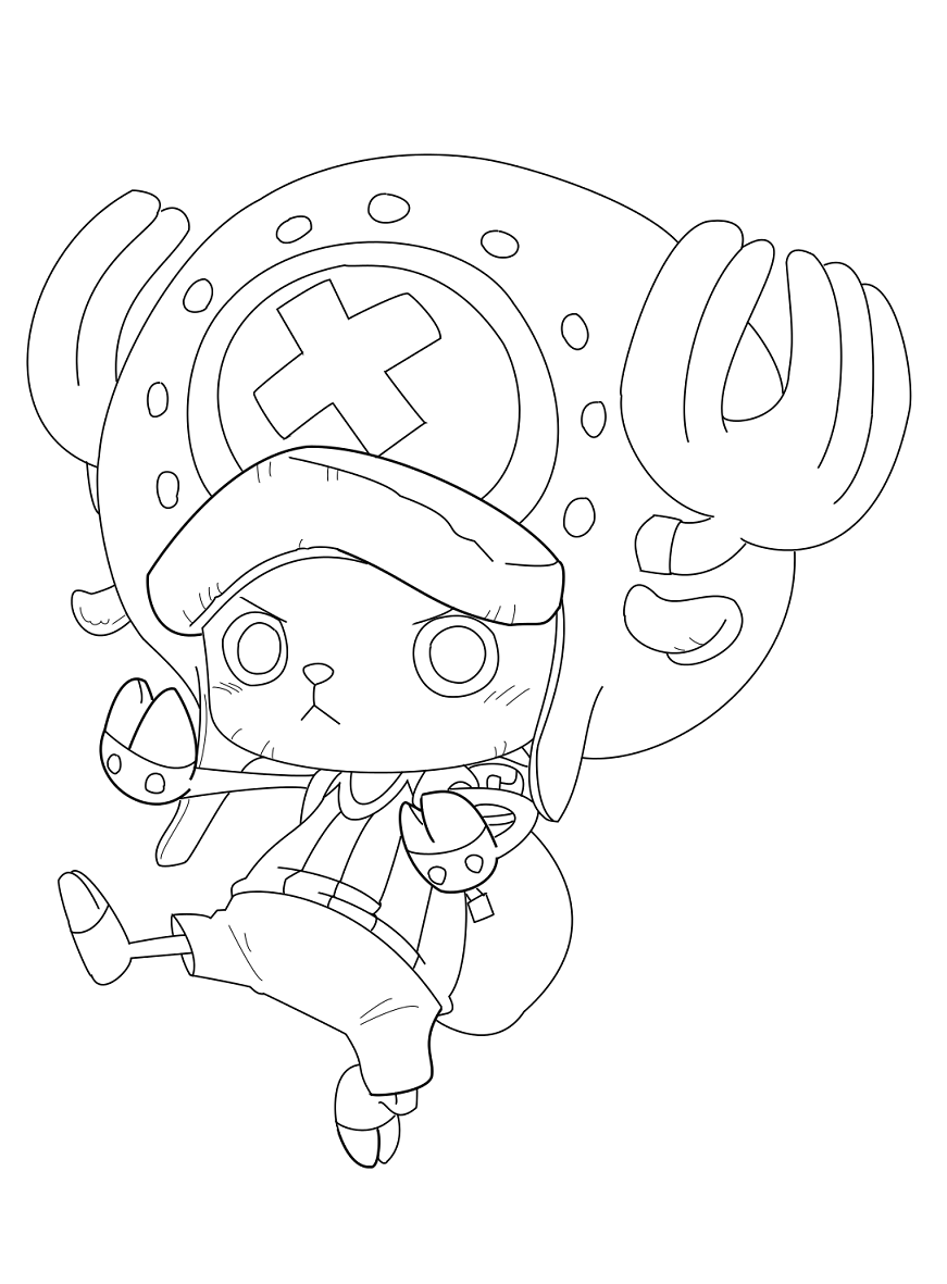 chopper-lineart-6 Coloring Page - Anime Coloring Pages