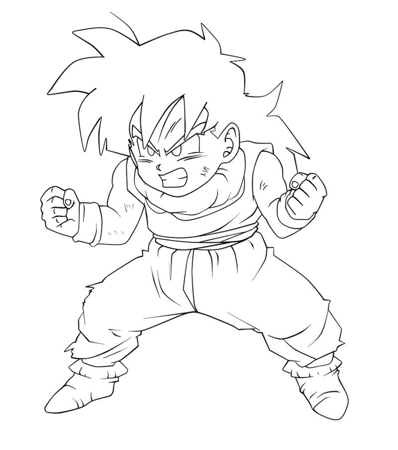 Printable Son Gohan Coloring Pages - Anime Coloring Pages