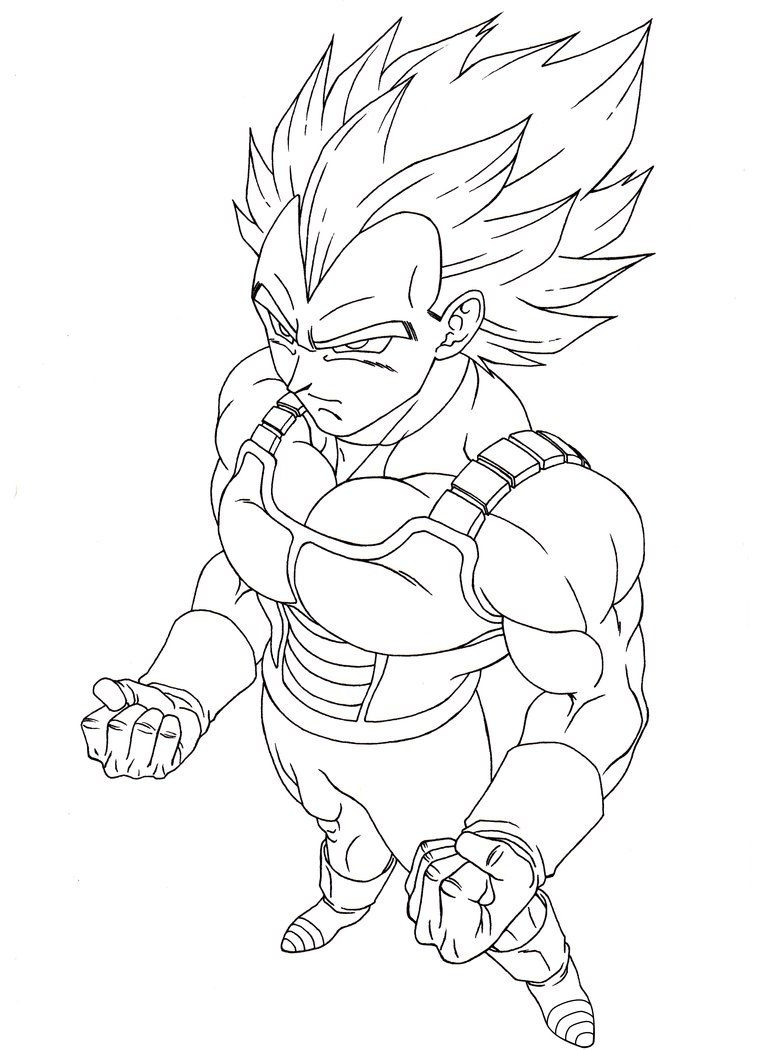 Printable Vegeta Coloring Pages   Anime Coloring Pages