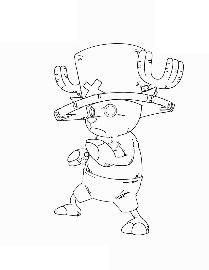 High Quality Chopper Picture Coloring Page - Anime Coloring Pages