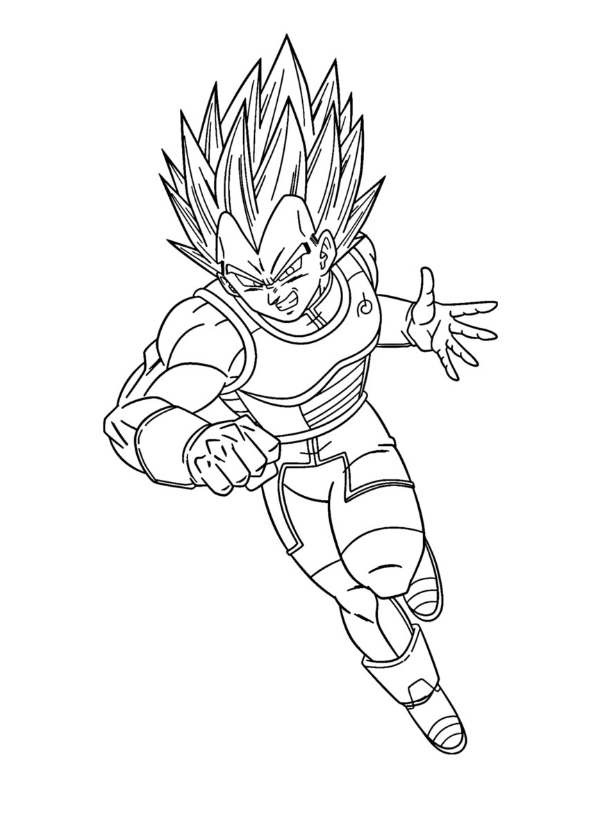 vegeta and goku coloring pages