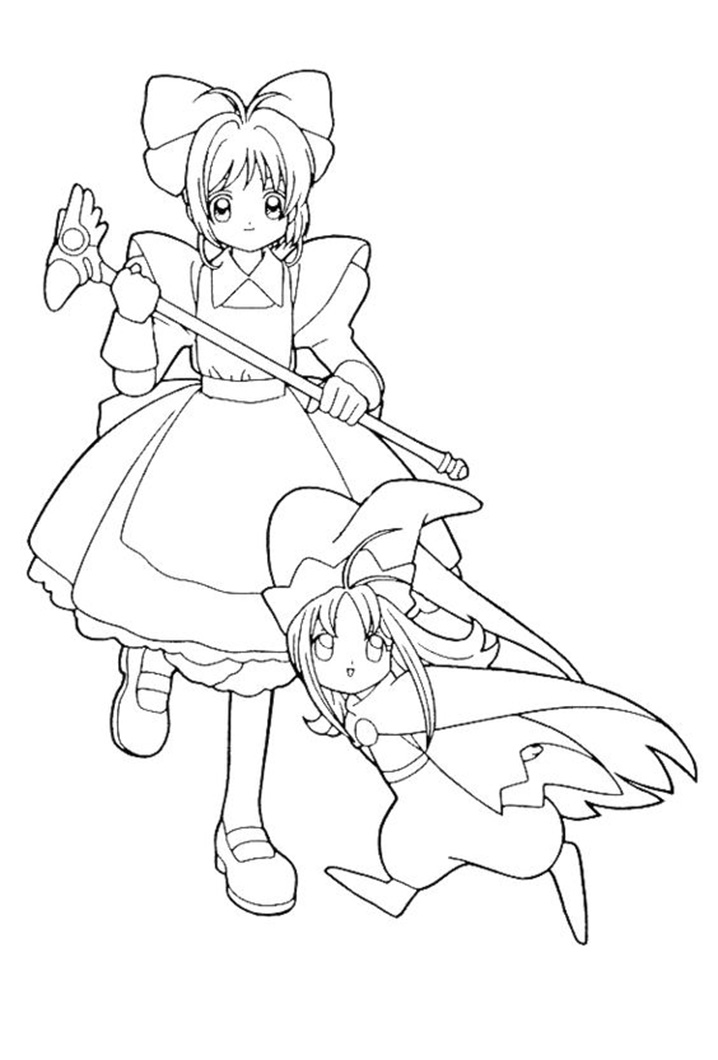 Cardcaptors Sakura 2 Coloring Page in 2023  Coloring pages, Cardcaptor  sakura, Coloring pages for kids