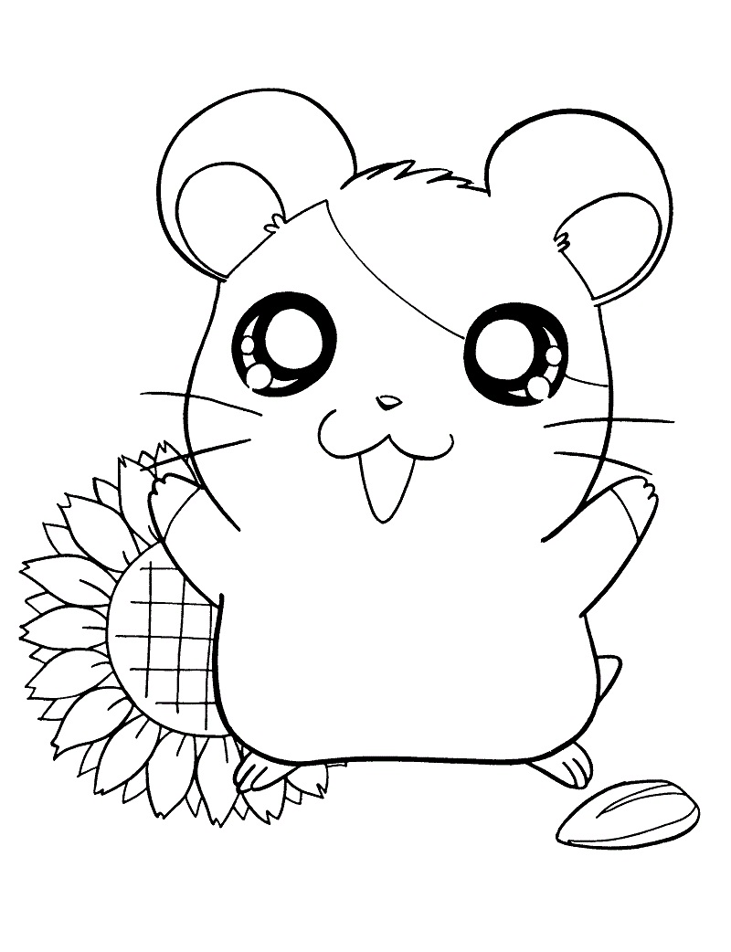 Printable Hamtaro Coloring Pages - Anime Coloring Pages
