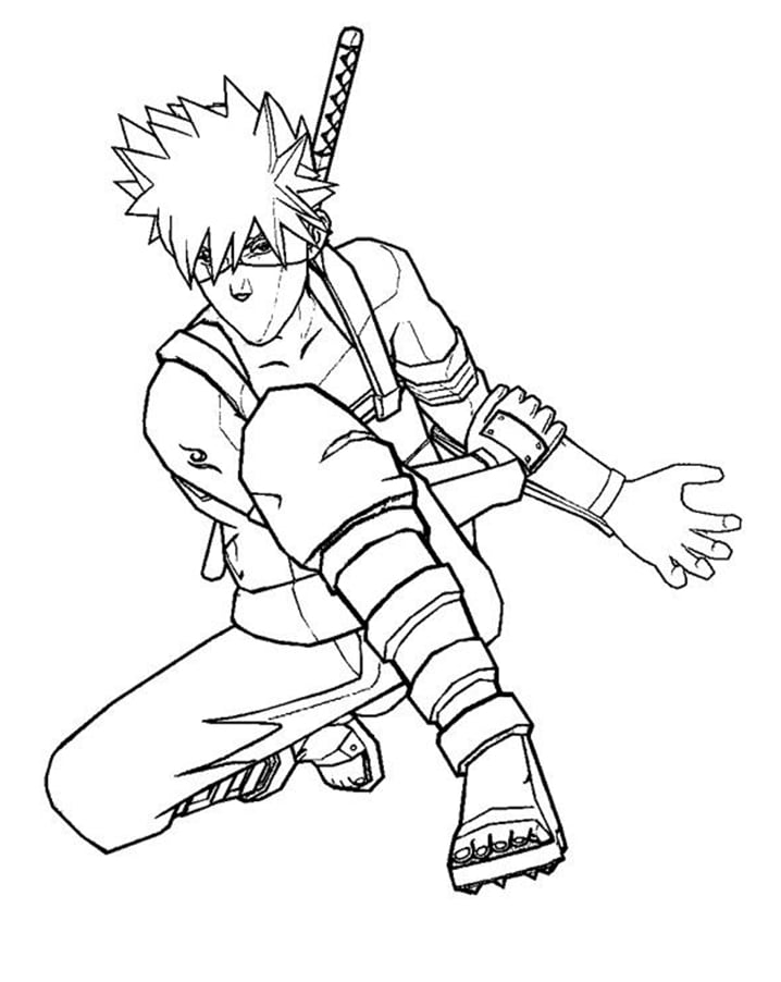 Cute Chibi Kakashi Coloring Pages - Kakashi Hatake Coloring Pages - Páginas  para colorir para crianças e adultos