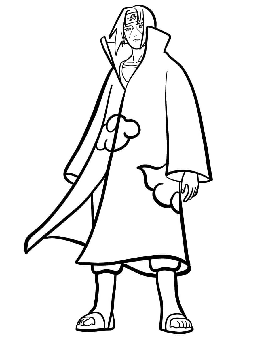 Naruto Itachi Uchiha 4 Coloring Page Anime Coloring Pages
