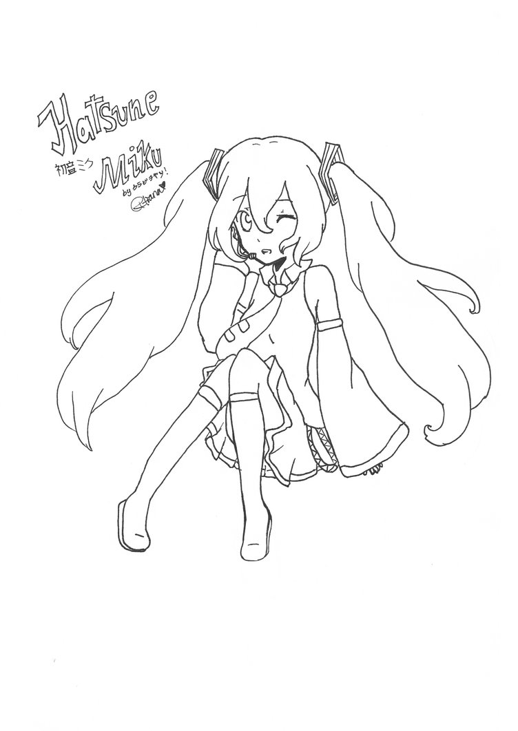 Baby Miku Crying Coloring Page Anime Coloring Pages