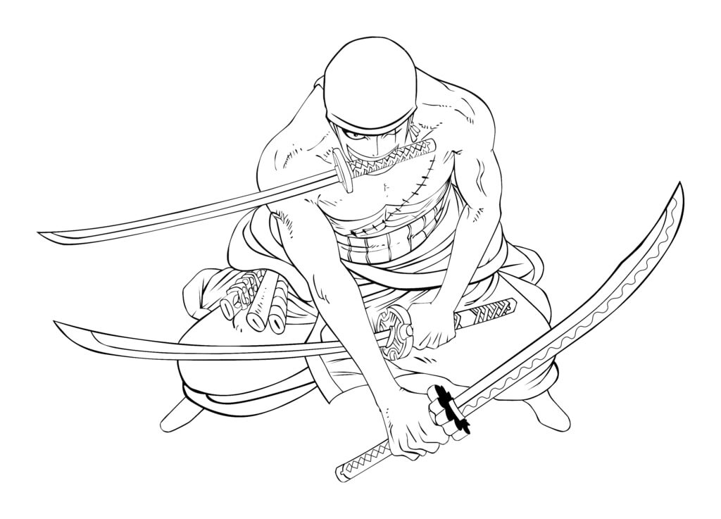 Printable Roronoa Zoro Coloring Pages Anime Coloring Pages