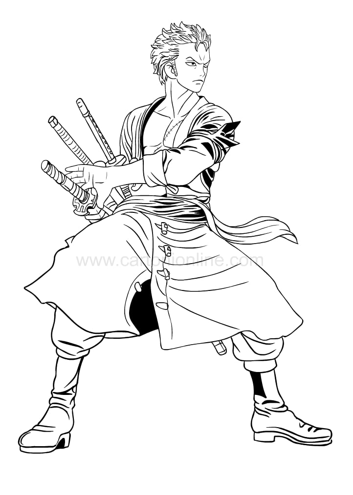 Roronoa Zoro Coloring Pages Printable for Free Download