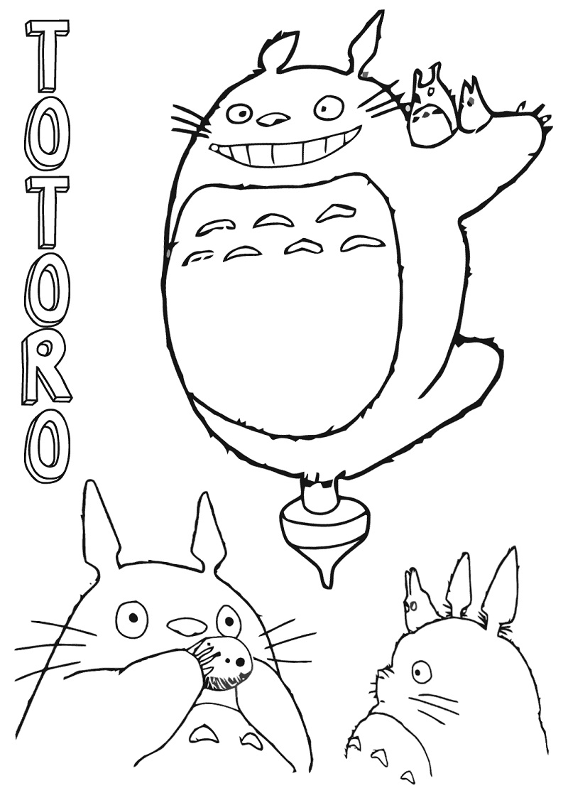 Printable Totoro Coloring Pages