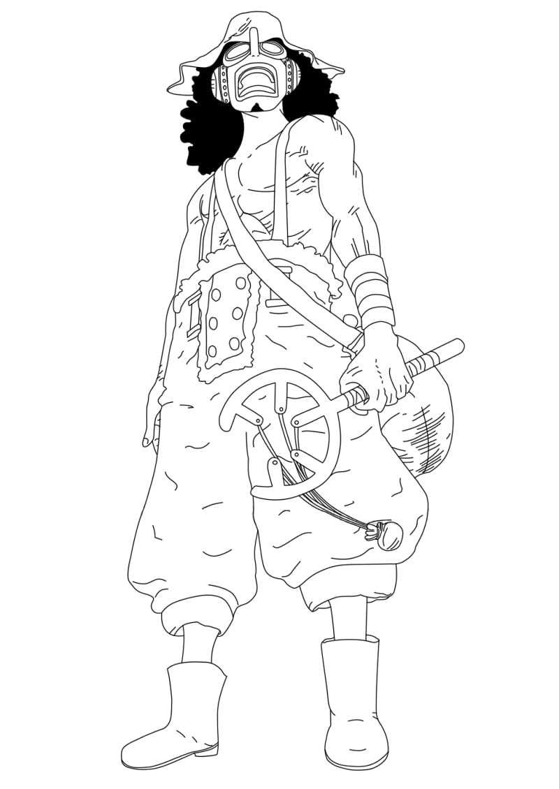 Usopp 5 Coloring Page - Anime Coloring Pages