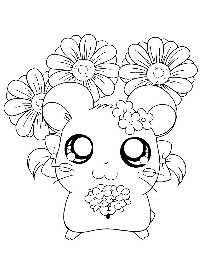 Hamtaro Tottoko Uta Coloring Pages AnimeColoringPages Com