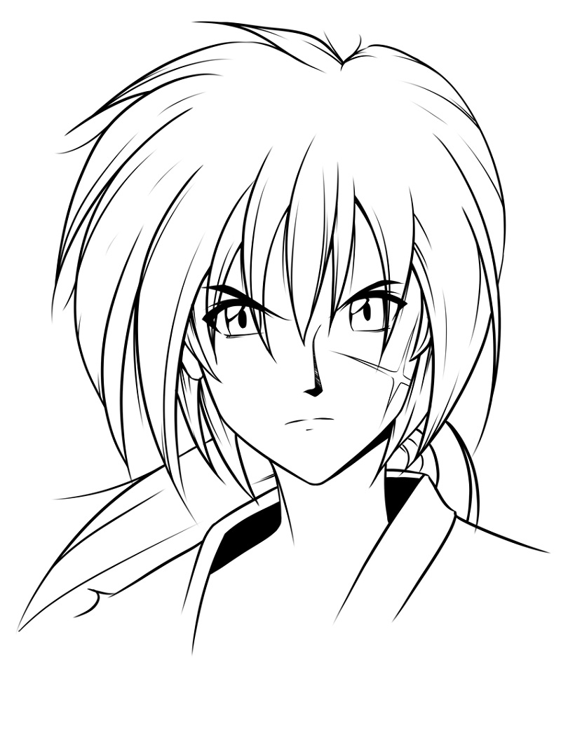 rurouni kenshin coloring pages