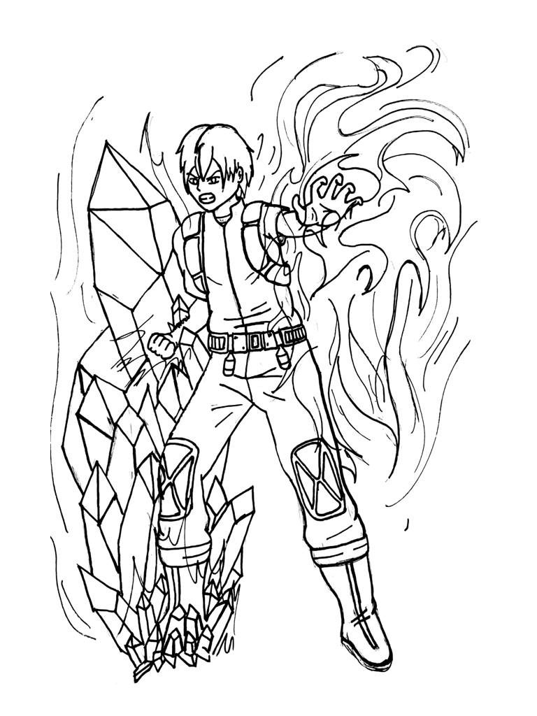 Printable Todoroki Shouto Coloring Pages   Anime Coloring Pages