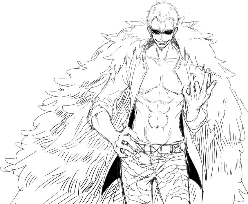 Donquixote Doflamingo 5 Coloring Page Anime Coloring Pages