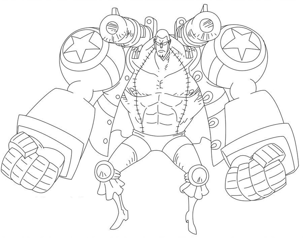 One Piece Franky 11 Coloring Page Anime Coloring Pages
