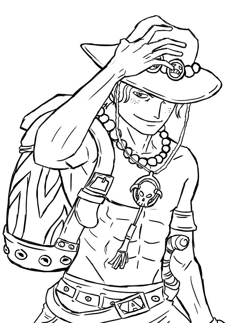 Printable Portgas D. Ace Coloring Pages - Anime Coloring Pages