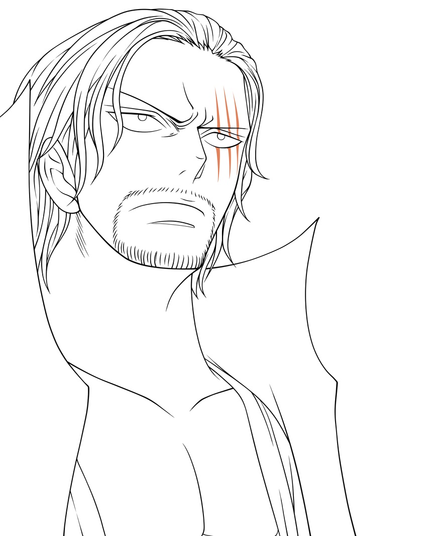 Shanks From One Piece Coloring Page Anime Coloring Pages