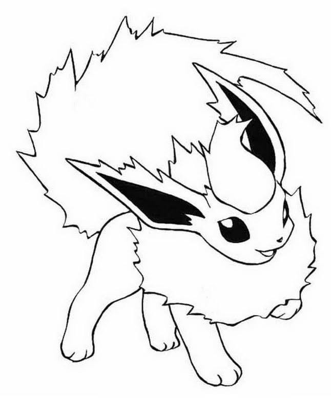 Printable Flareon Coloring Pages Anime Coloring Pages