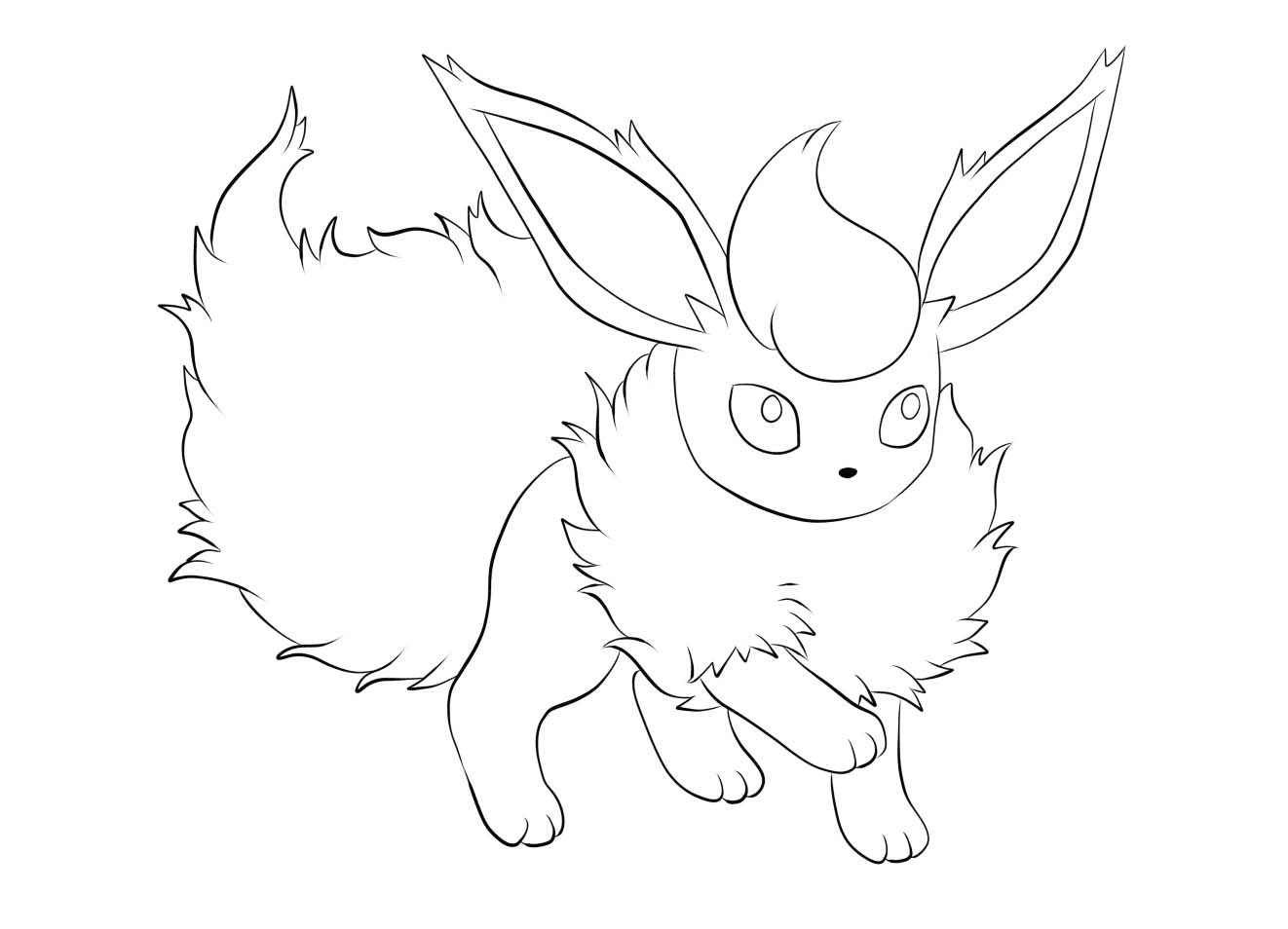 13+ Flareon Coloring Page
