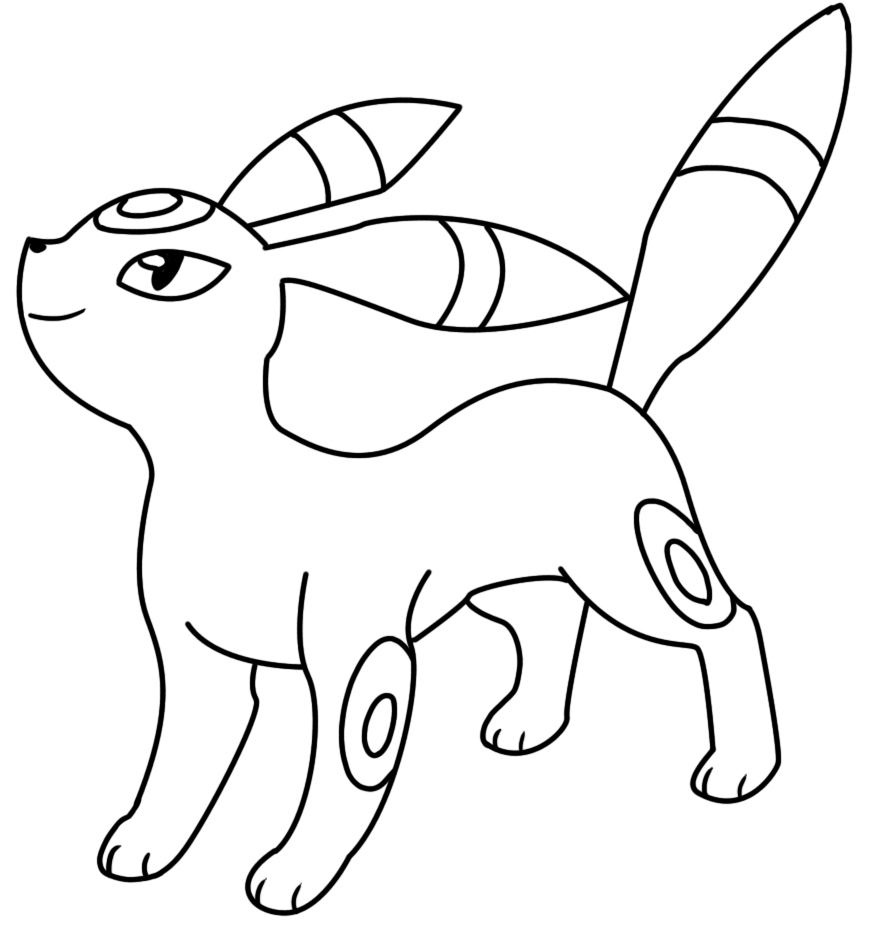 Printable Umbreon Coloring  Pages