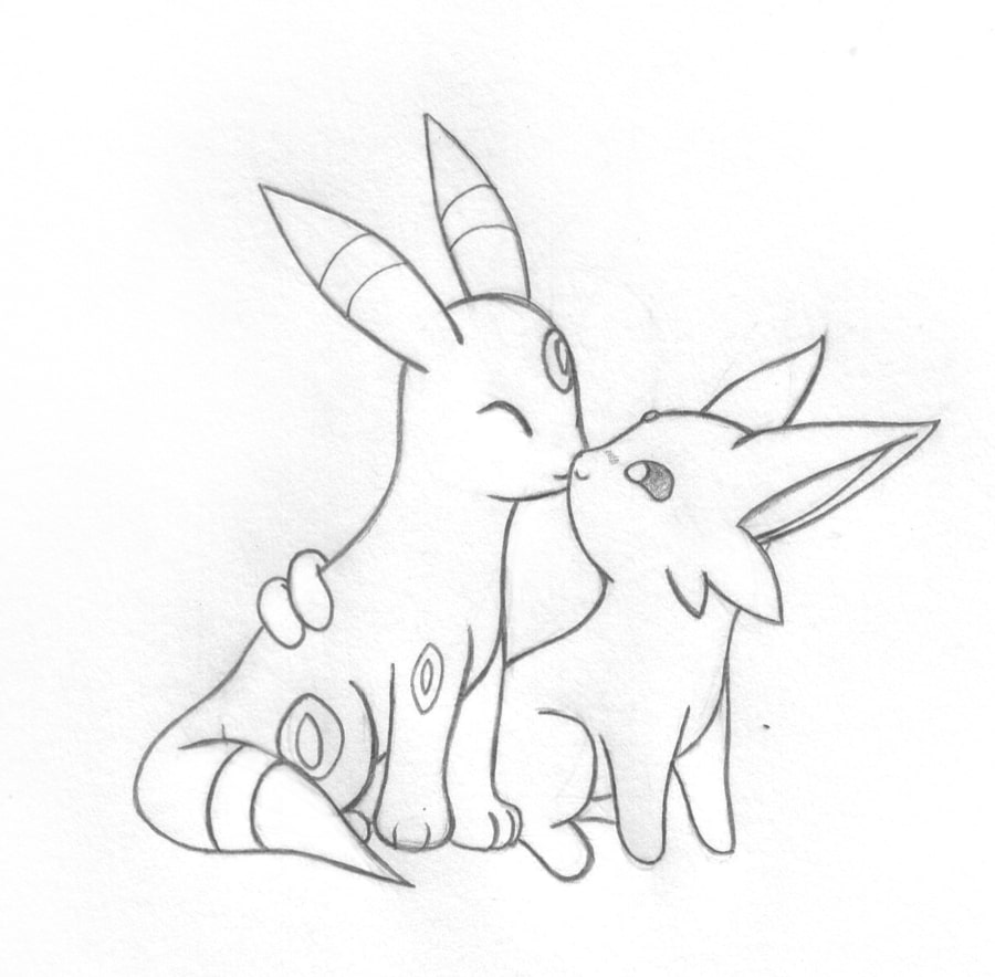 Pokemon Umbreon 5 Coloring Page Anime Coloring Pages