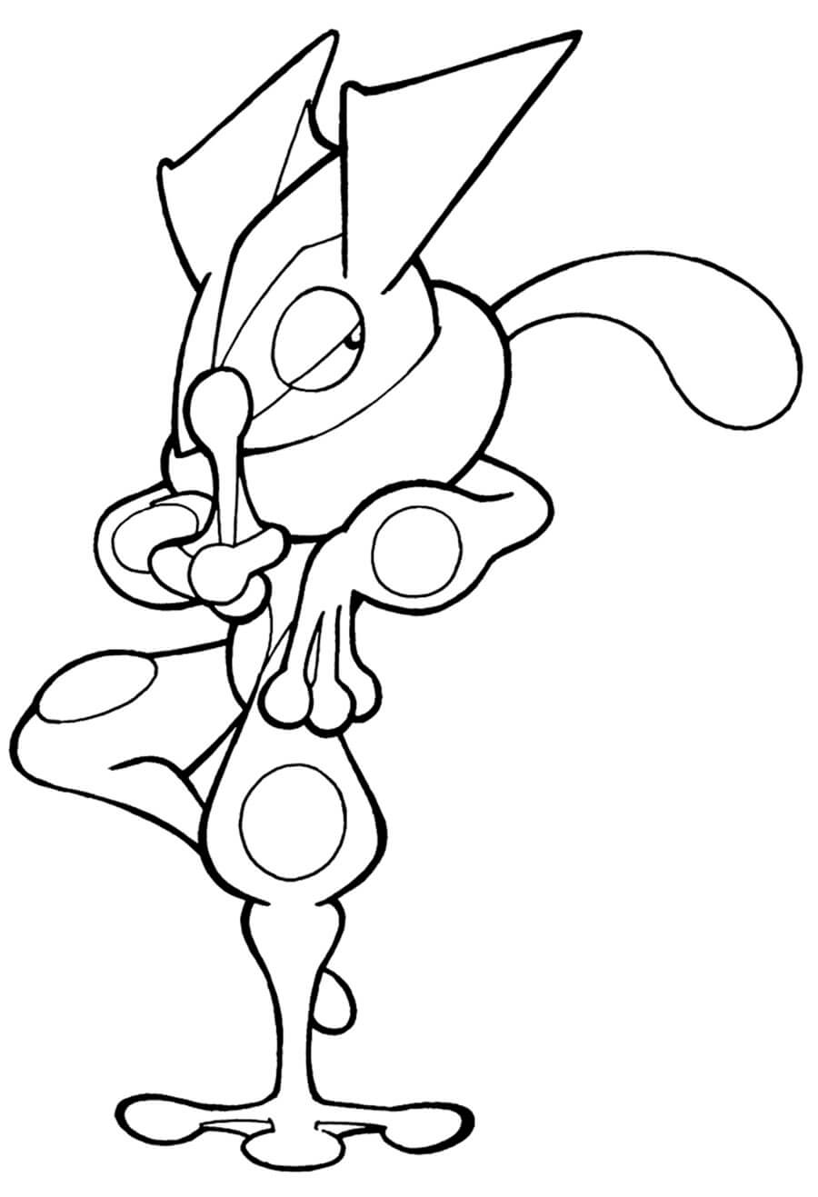 You can download, print or color Greninja Pokemon 9 coloring page online.