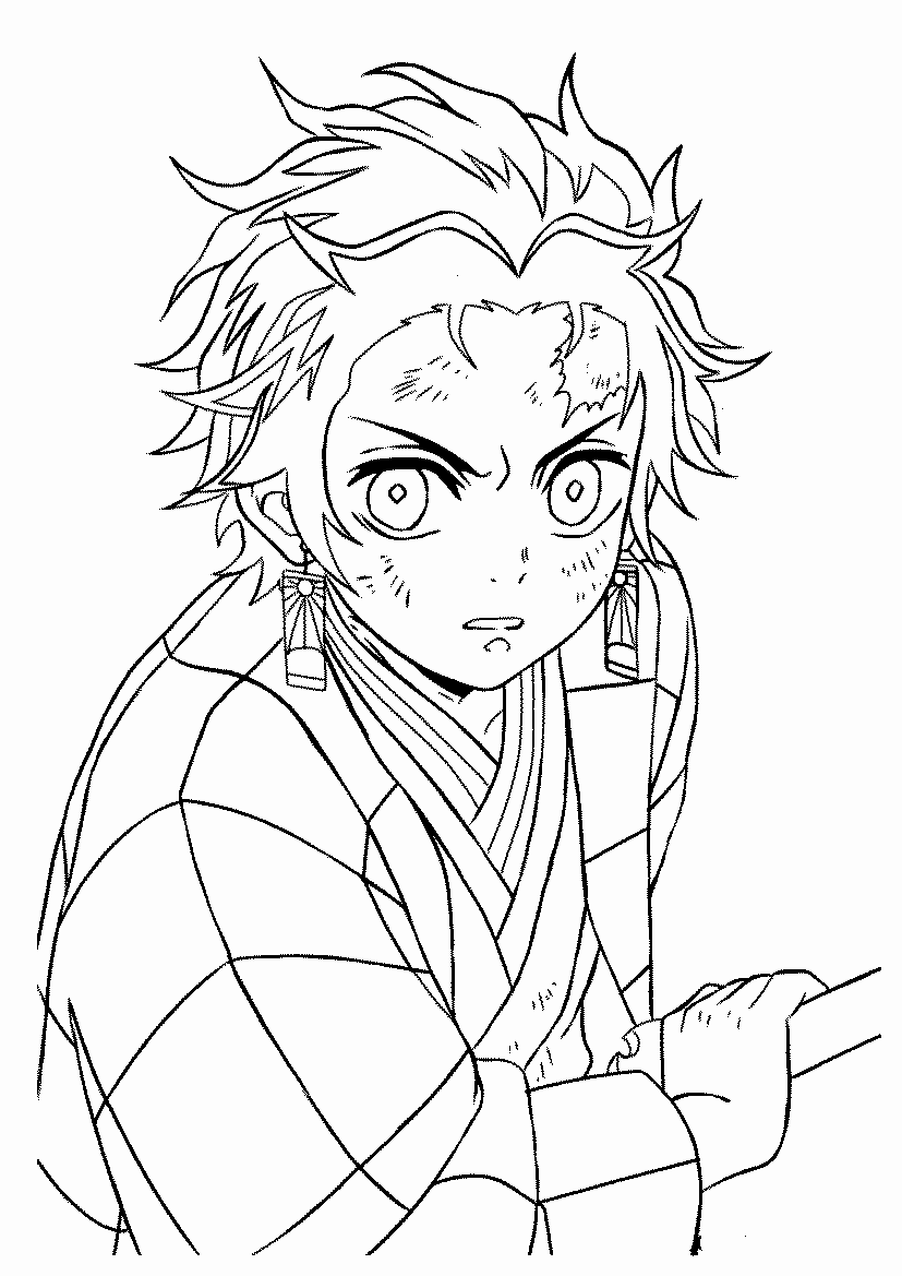 Tanjiro Coloring Pages