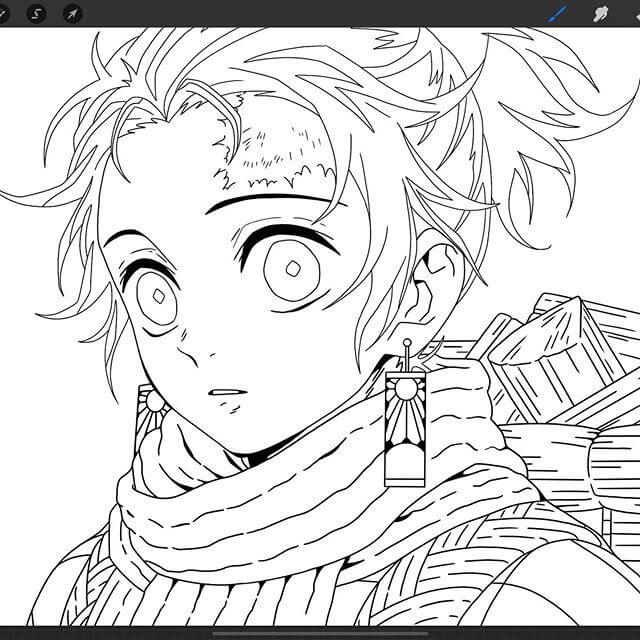 19 Tanjiro Coloring Page BroganThomson
