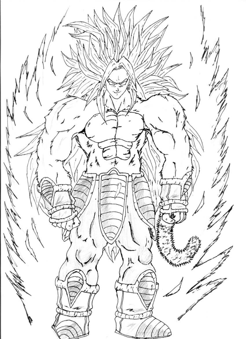 Printable Broly Coloring Pages   Anime Coloring Pages