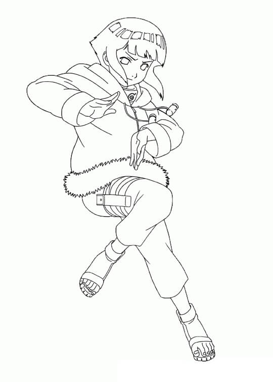 young hinata from naruto Coloring Page - Anime Coloring Pages